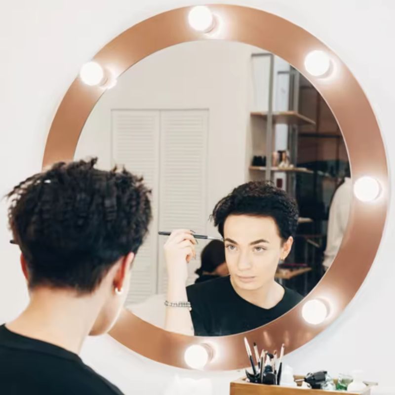 Dressing Table Vanity With Lighted Mirror - Lâmpada LED USB Hollywood para Maquiagem
