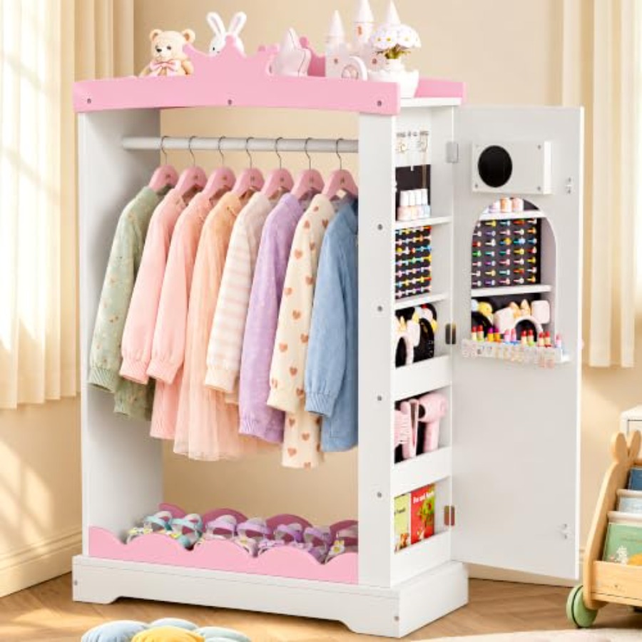 Full Length Mirror Jewelry Armoire - Guarda-roupa de fantasia com espelho de