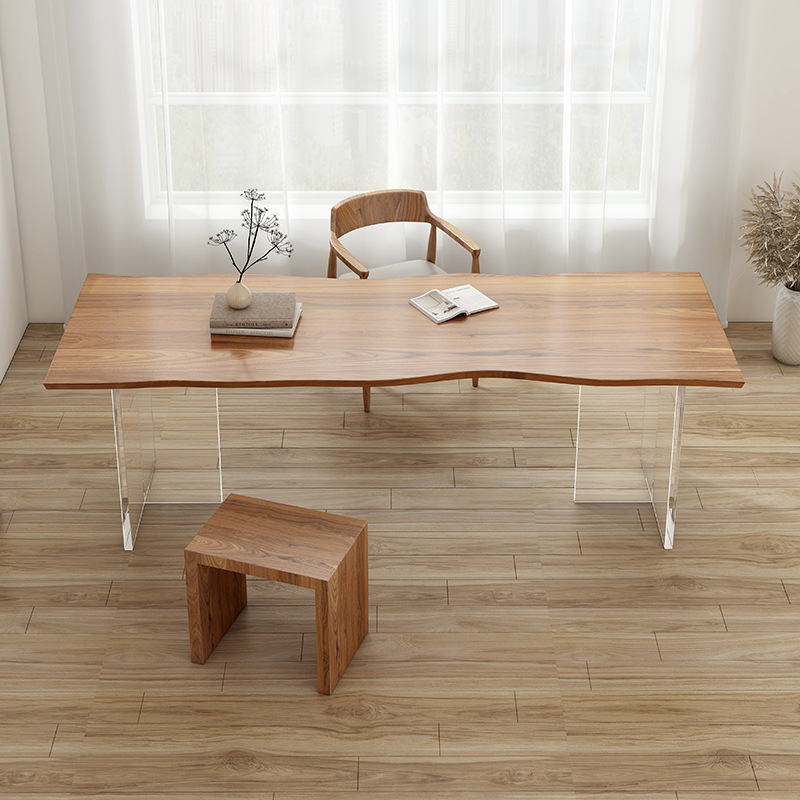Tables - Mesa de madeira sólida acrílica de