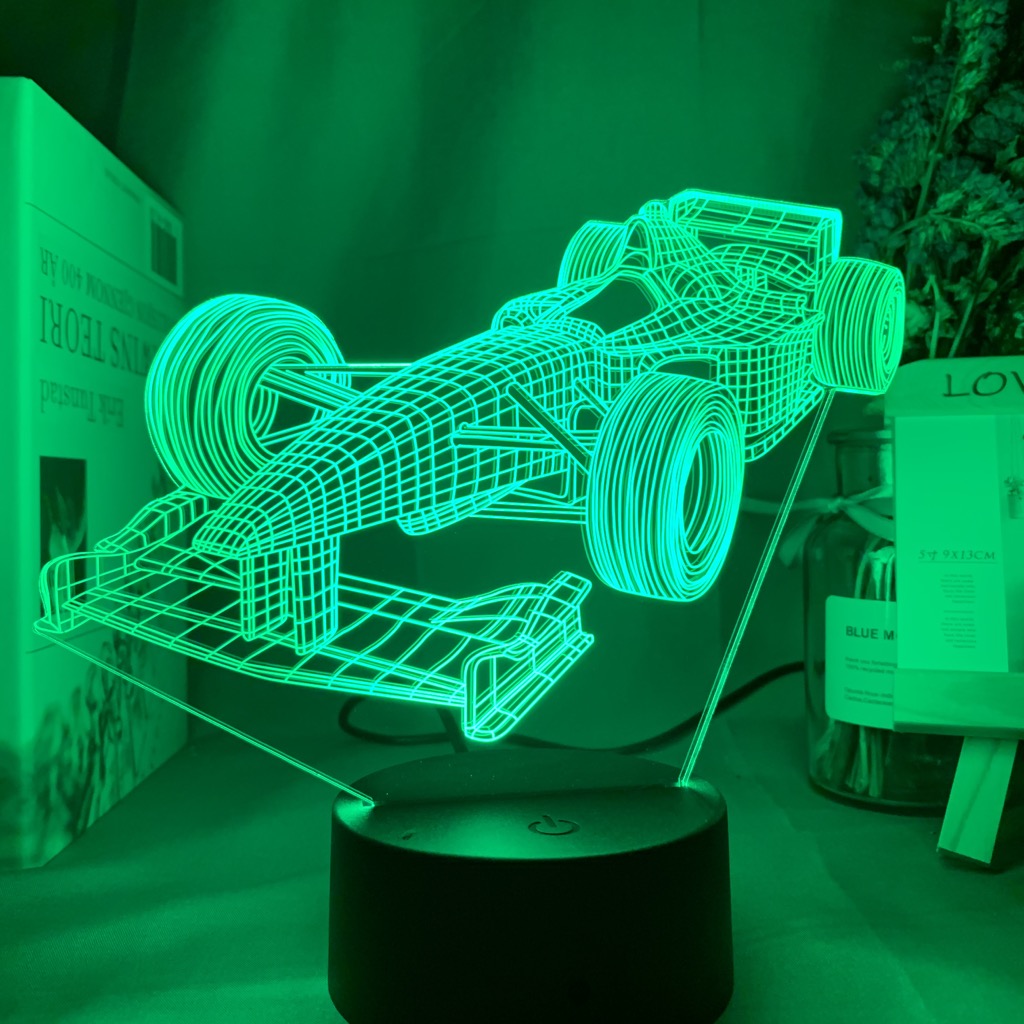 F1 fórmula 1 carro de corrida  - Floating Nightstand With Led Light avaliação e preço