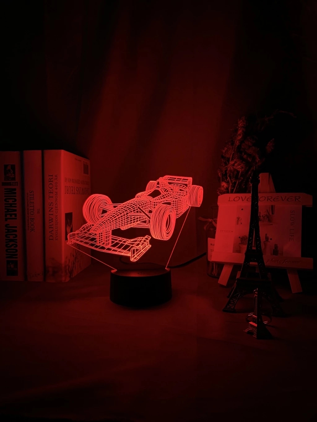 F1 fórmula 1 carro de corrida  - Floating Nightstand With Led Light avaliação e preço