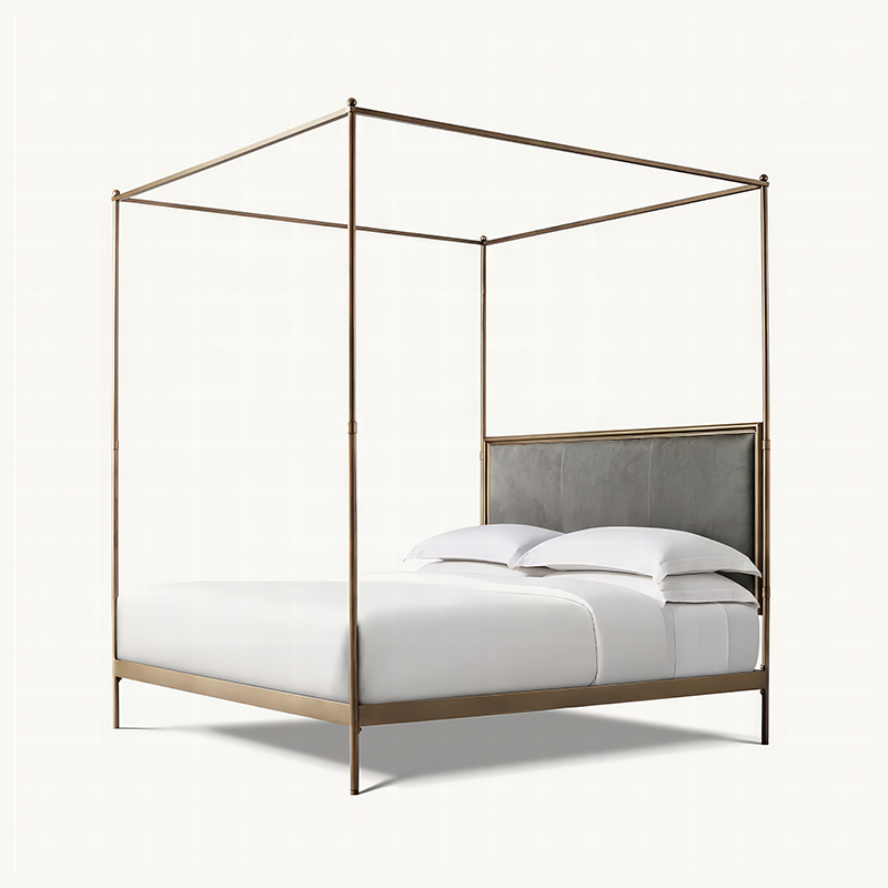 xx-Estrutura de cama de metal, - Canopy Bed Frame Metal Queen avaliação e preço