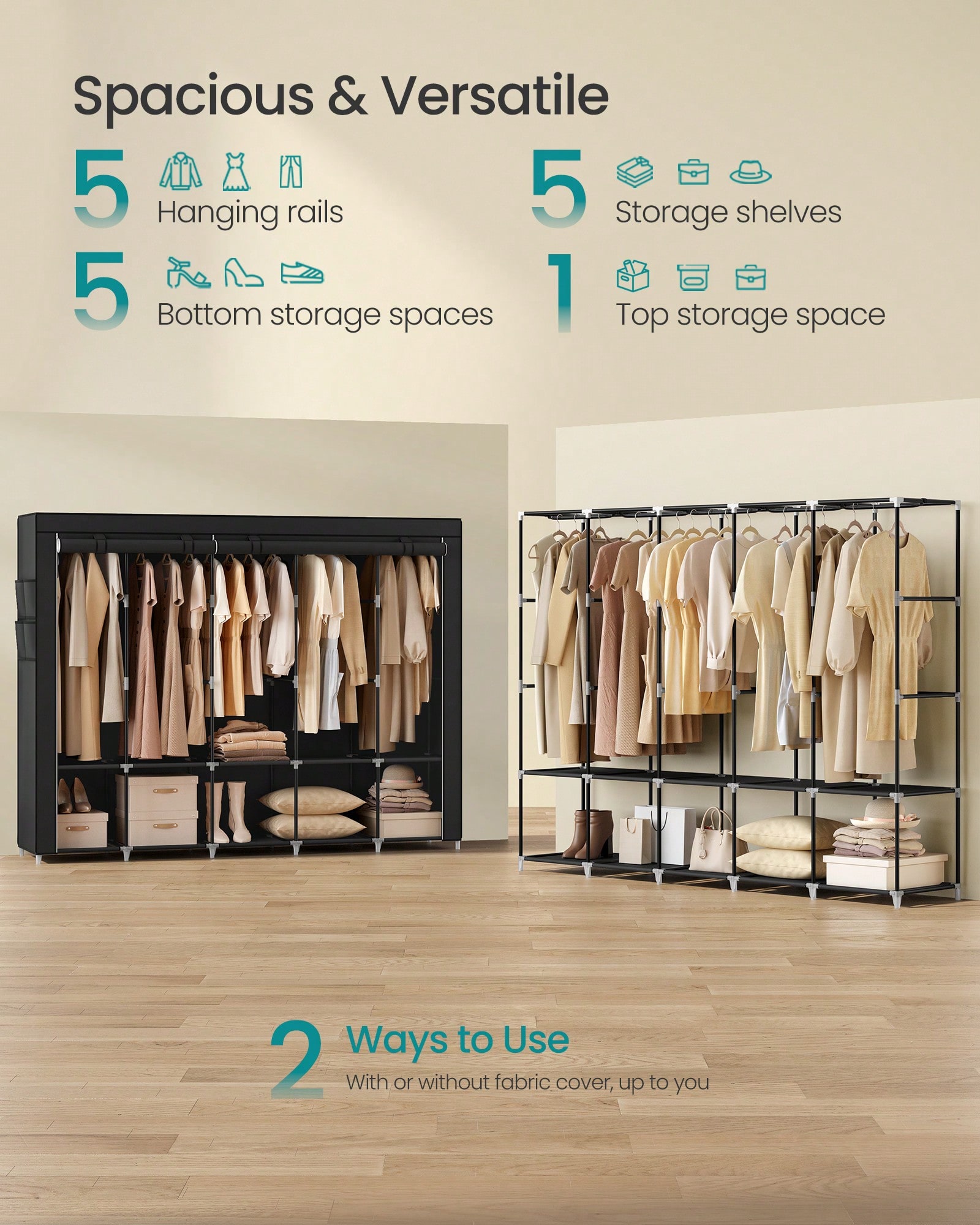 Guarda-Roupa Portátil Extra Gr - Wardrobe Closet Portable Fabric Cover avaliação e preço