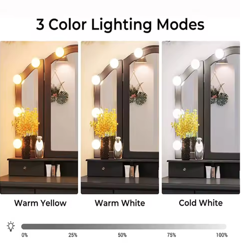 Lâmpadas LED Destacáveis para  - Dressing Table Vanity With Lighted Mirror avaliação e preço