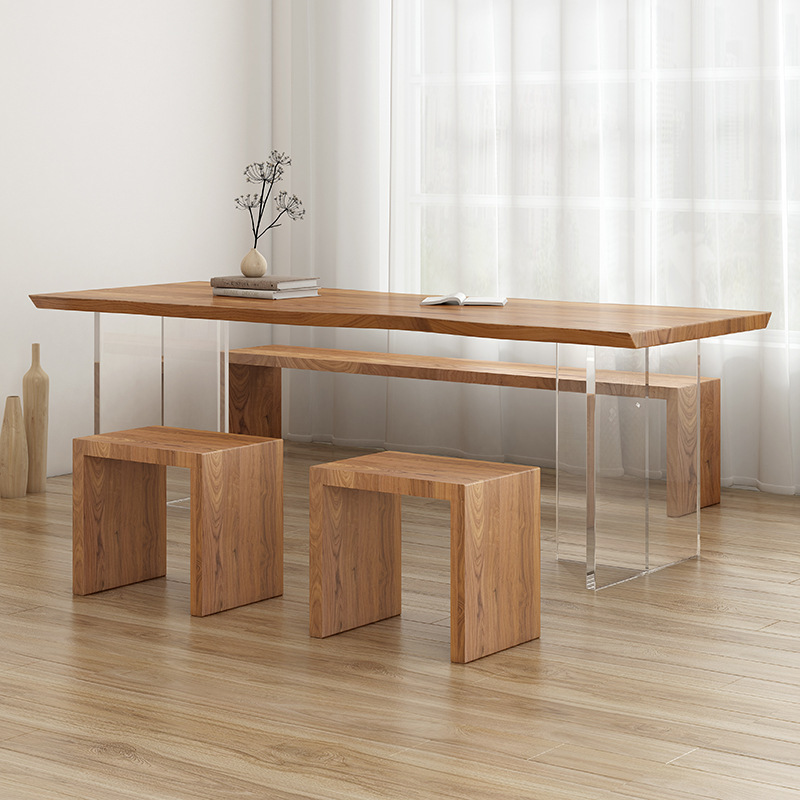 Mesa de madeira sólida acrílic - Tables avaliação e preço