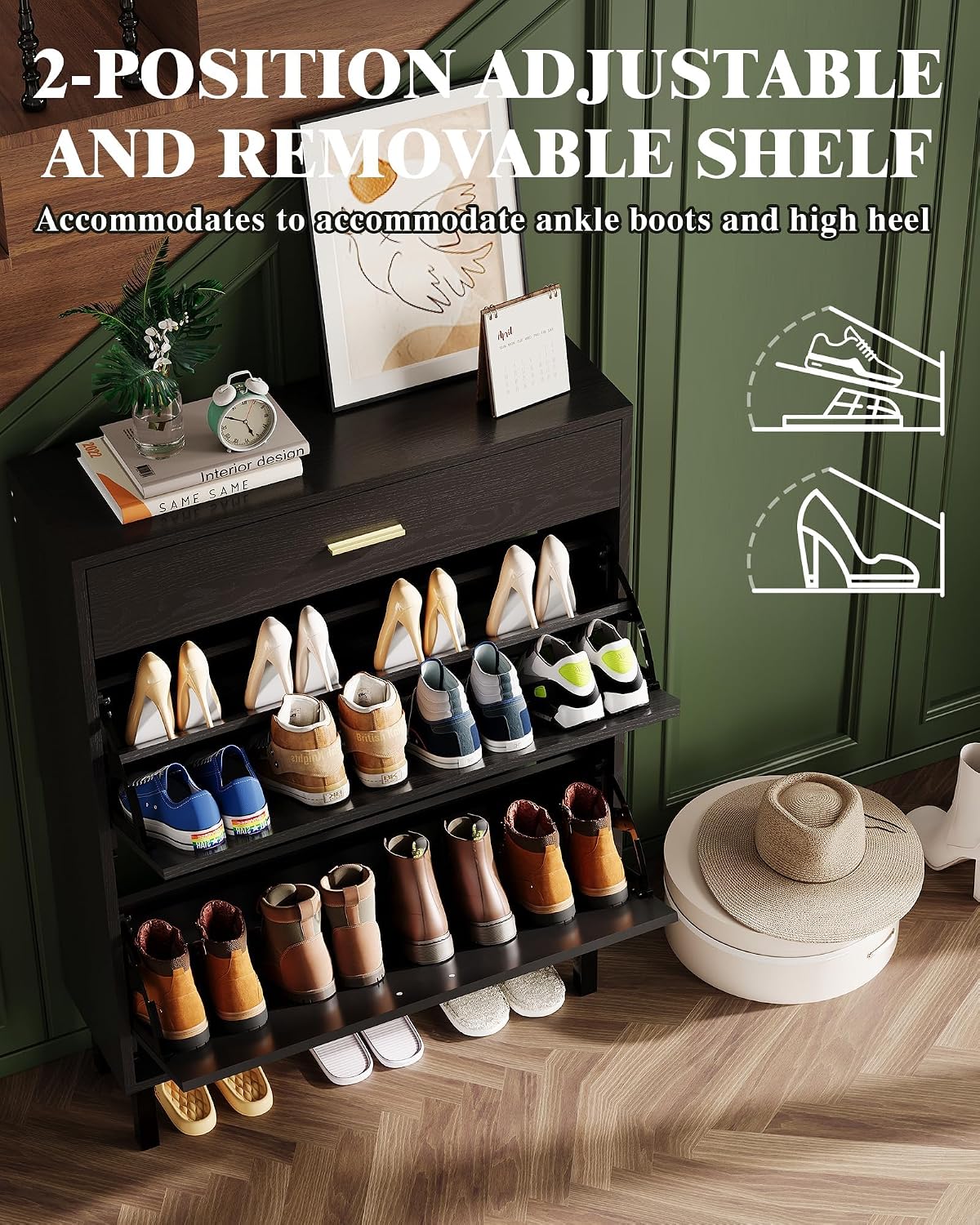 Armário de Sapatos Estreito pa - Shoe Rack Cabinet Narrow Entryway avaliação e preço