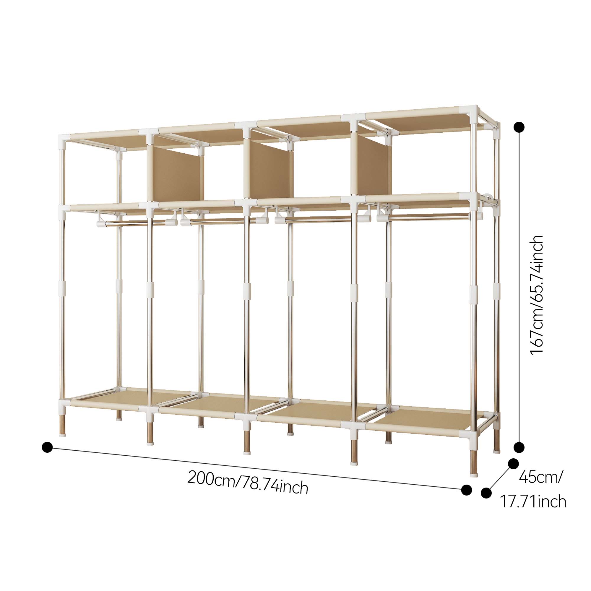 Guarda-roupa Portátil Amplo de - Wardrobe Closet Portable Fabric Cover avaliação e preço