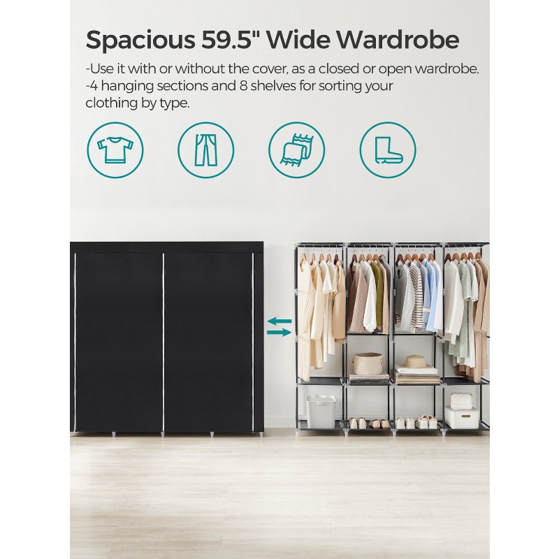 Armário Portátil, Organizador  - Wardrobe Closet Portable Fabric Cover avaliação e preço