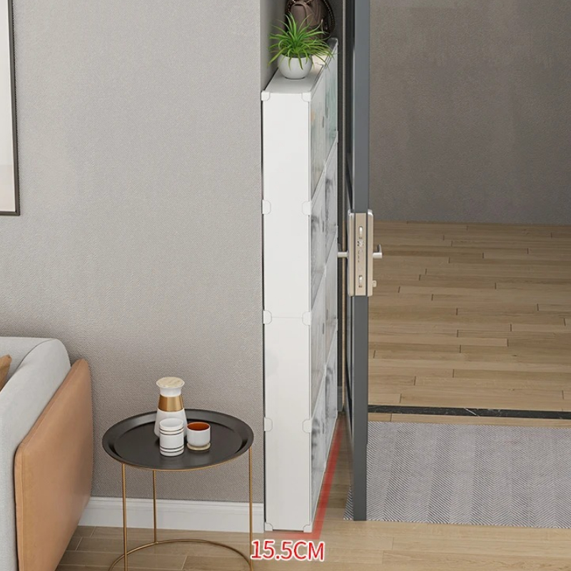 ‌ Sem furadeira sobre a porta  - Shoe Rack Cabinet Narrow Entryway avaliação e preço