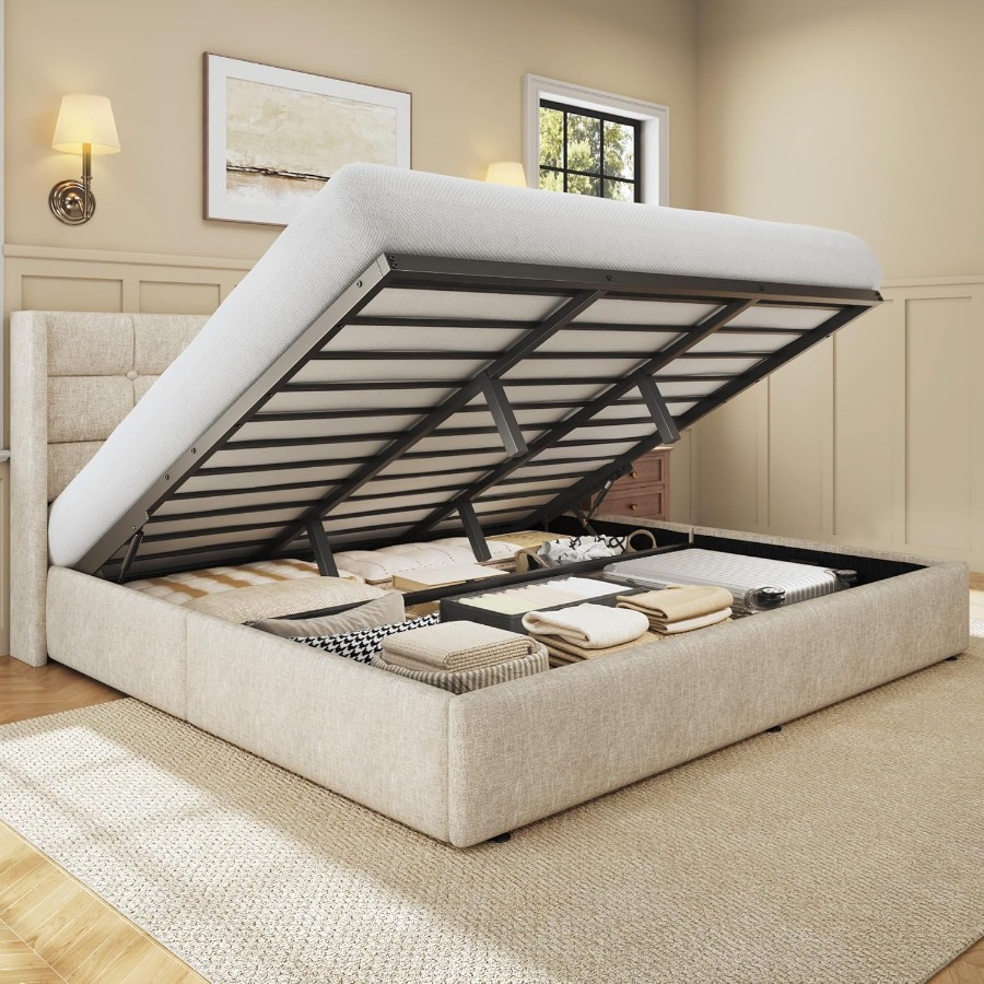 Estrutura de cama com espaço d - Gas Lift Storage Bed Hydraulic avaliação e preço