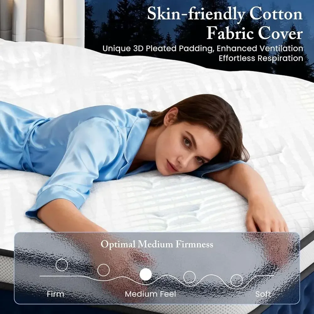 Colchão Híbrido de 12 Polegada - Memory Foam Mattress In A Box Queen avaliação e preço